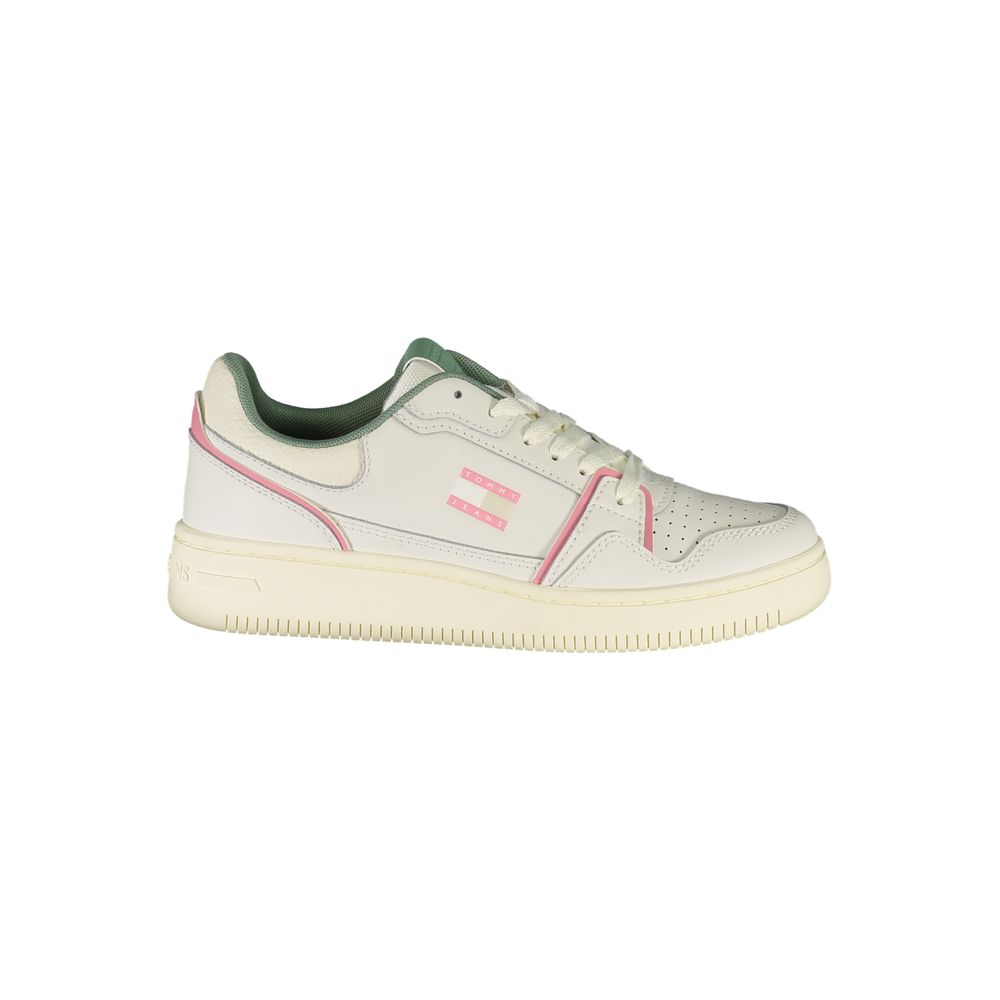 TOMMY HILFIGER - SNEAKERS FEMME BLANCHES À DÉTAILS ROSES | COLLEKT PARIS