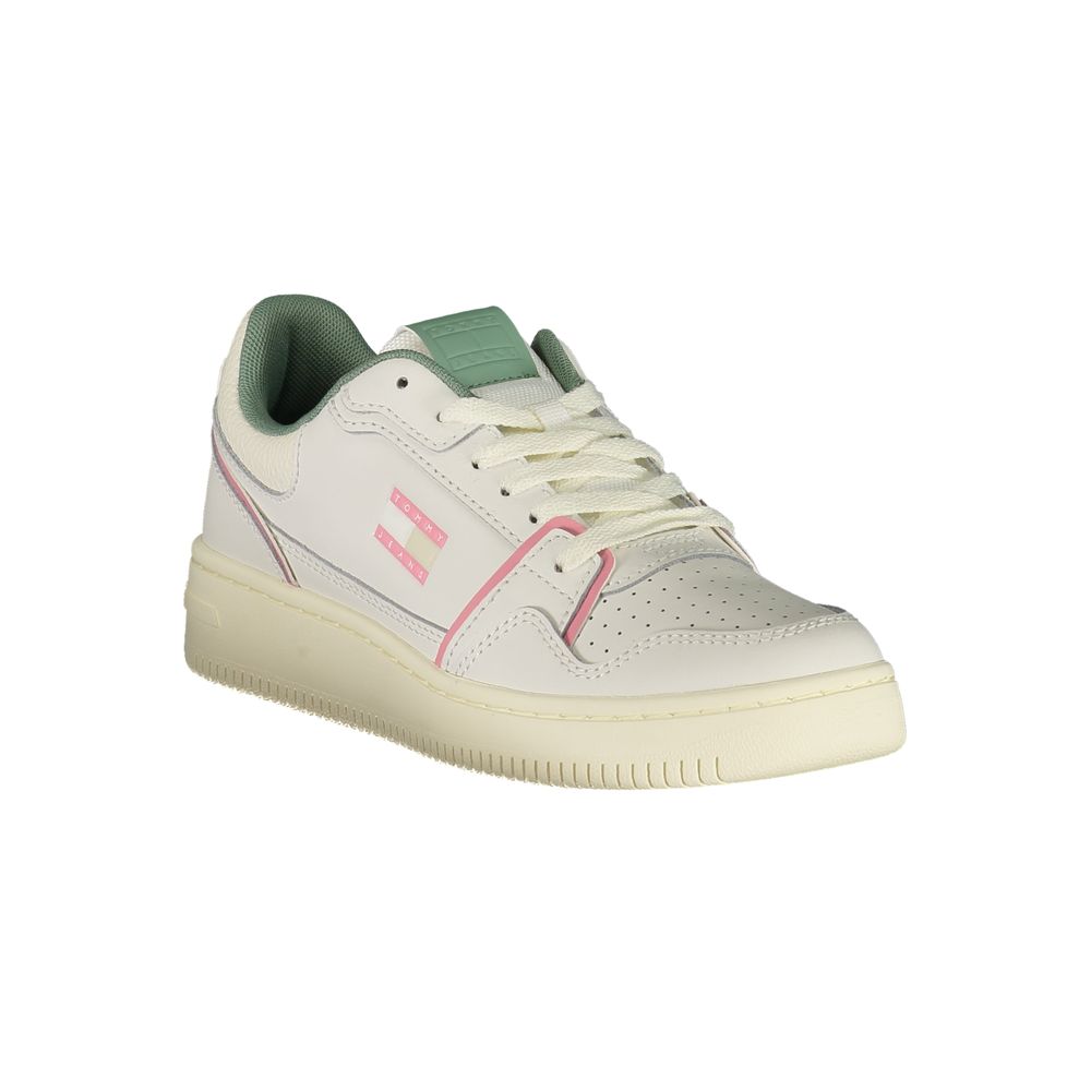 TOMMY HILFIGER - SNEAKERS FEMME BLANCHES À DÉTAILS ROSES | COLLEKT PARIS
