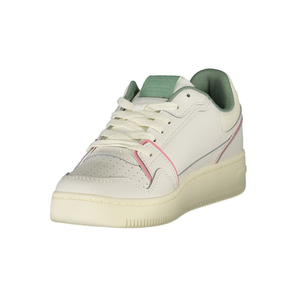 TOMMY HILFIGER - SNEAKERS FEMME BLANCHES À DÉTAILS ROSES | COLLEKT PARIS