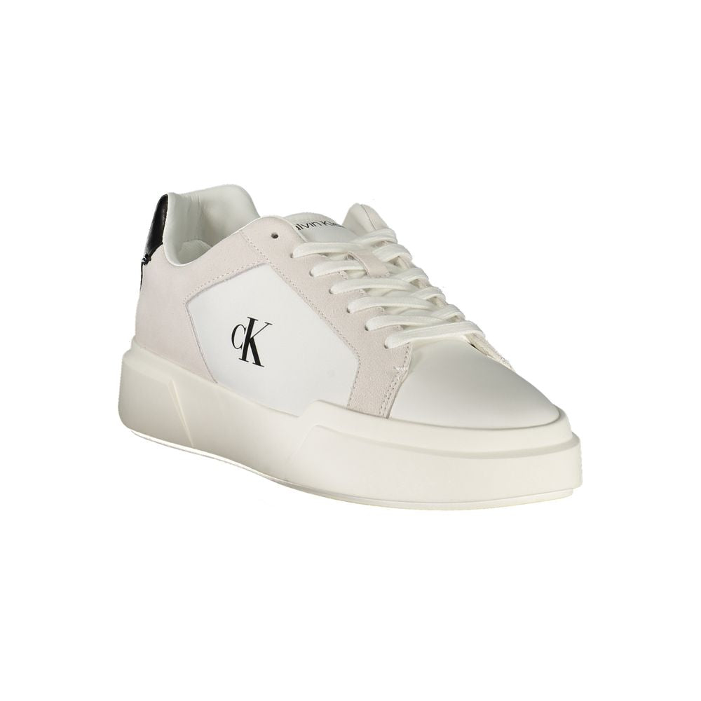 CALVIN KLEIN - SNEAKERS HOMME BLANCHES EN CUIR | COLLEKT PARIS