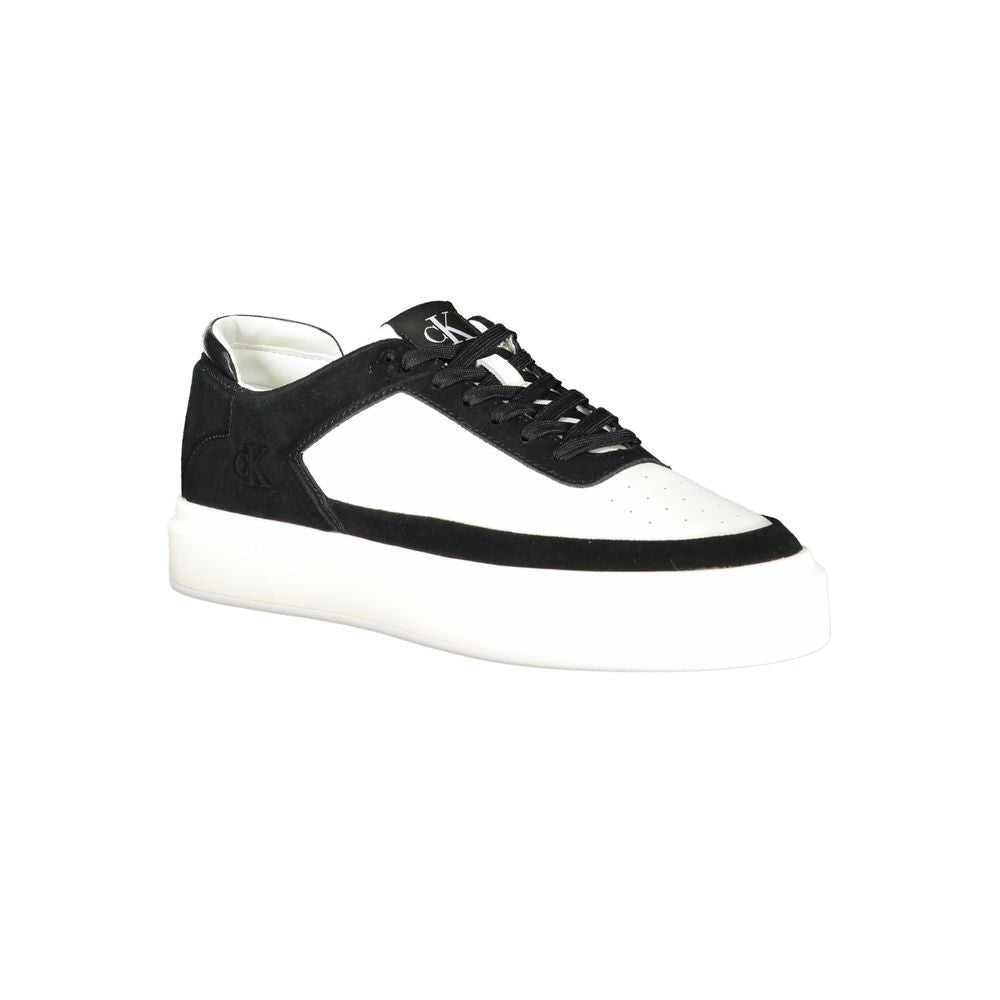 CALVIN KLEIN - SNEAKERS HOMME BLANCHES À DÉTAILS NOIRS | COLLEKT PARIS