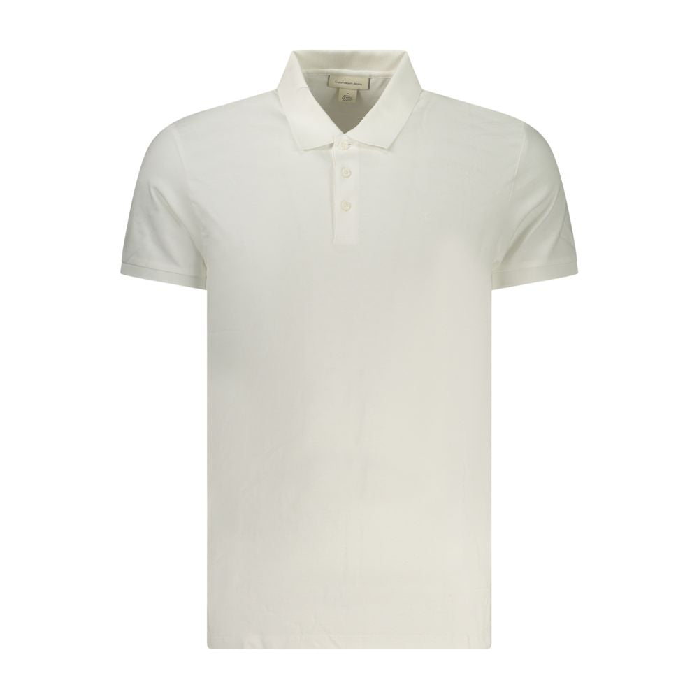 CALVIN KLEIN - POLO HOMME BLANC EN COTON | COLLEKT PARIS