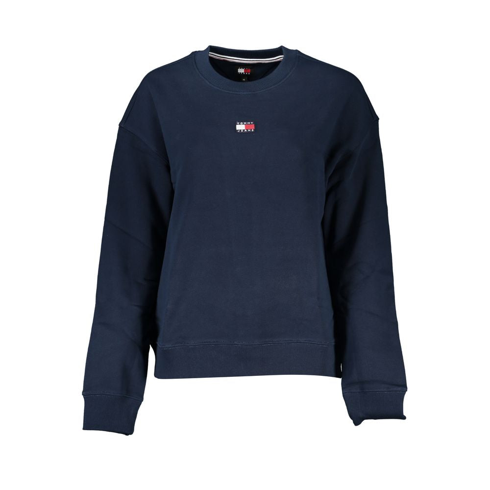 TOMMY HILFIGER - SWEAT FEMME BLEU LOGO APPLIQUÉ | COLLEKT PARIS
