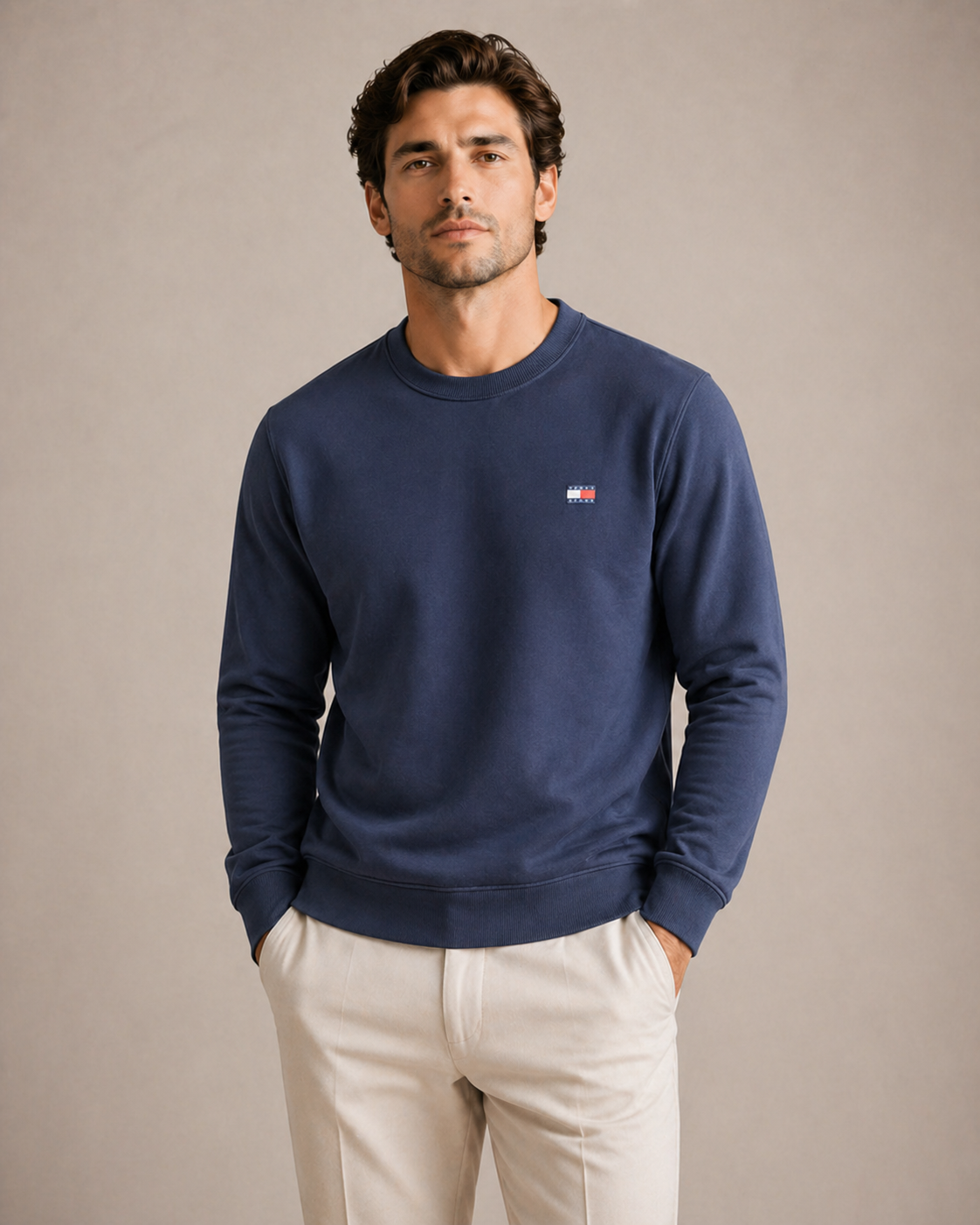 TOMMY HILFIGER - SWEATSHIRT HOMME BLEU EN COTON | COLLEKT PARIS