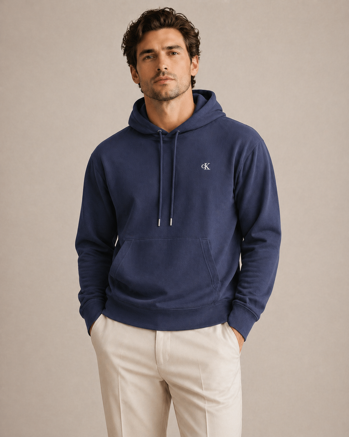 CALVIN KLEIN - SWEAT À CAPUCHE HOMME BLEU | COLLEKT PARIS