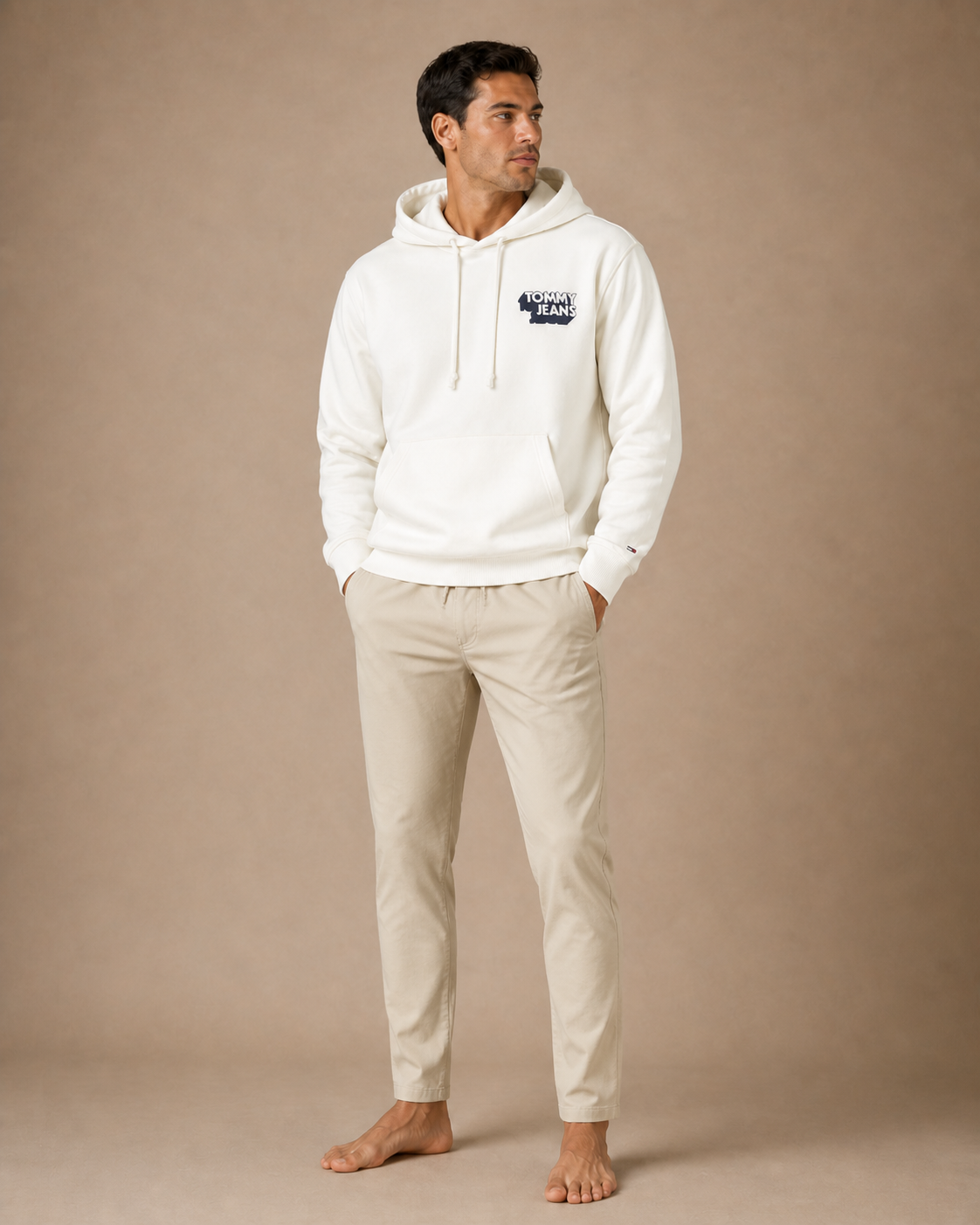 TOMMY HILFIGER - SWEAT À CAPUCHE HOMME BLANC EN COTON | COLLEKT PARIS