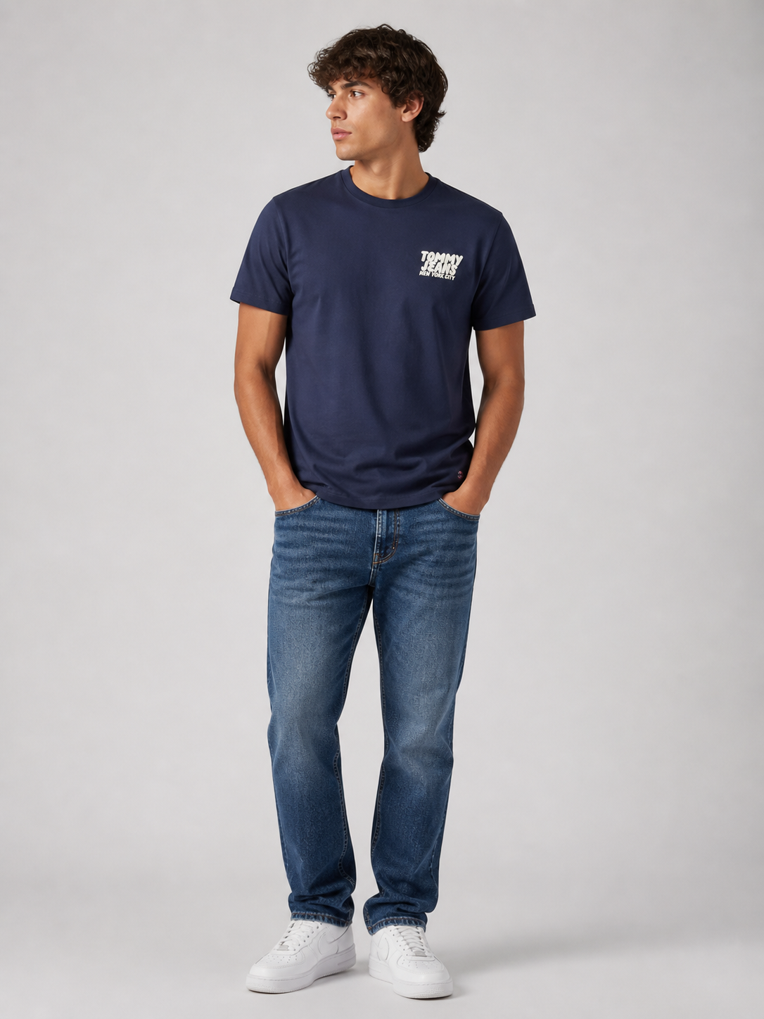 TOMMY HILFIGER - T-SHIRT HOMME BLEU EN COTON | COLLEKT PARIS
