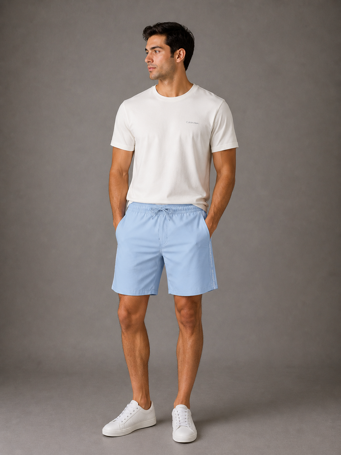 CALVIN KLEIN - SHORT DE BAIN HOMME BLEU CLAIR | COLLEKT PARIS