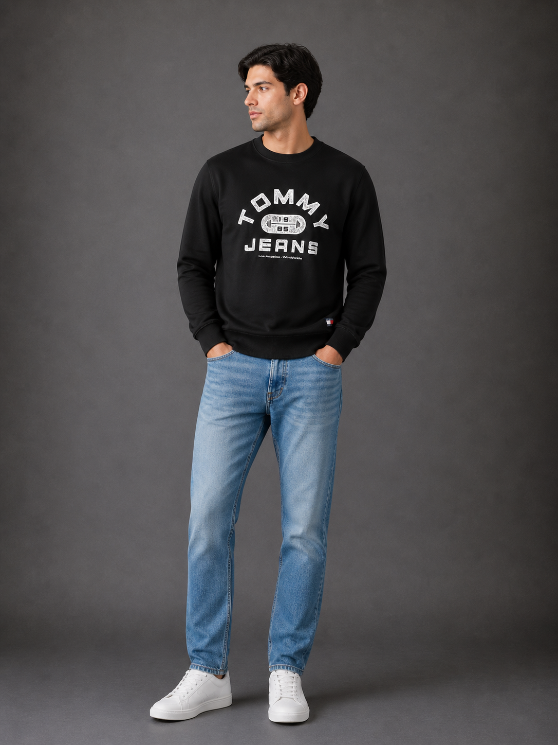TOMMY HILFIGER - SWEATSHIRT HOMME NOIR | COLLEKT PARIS