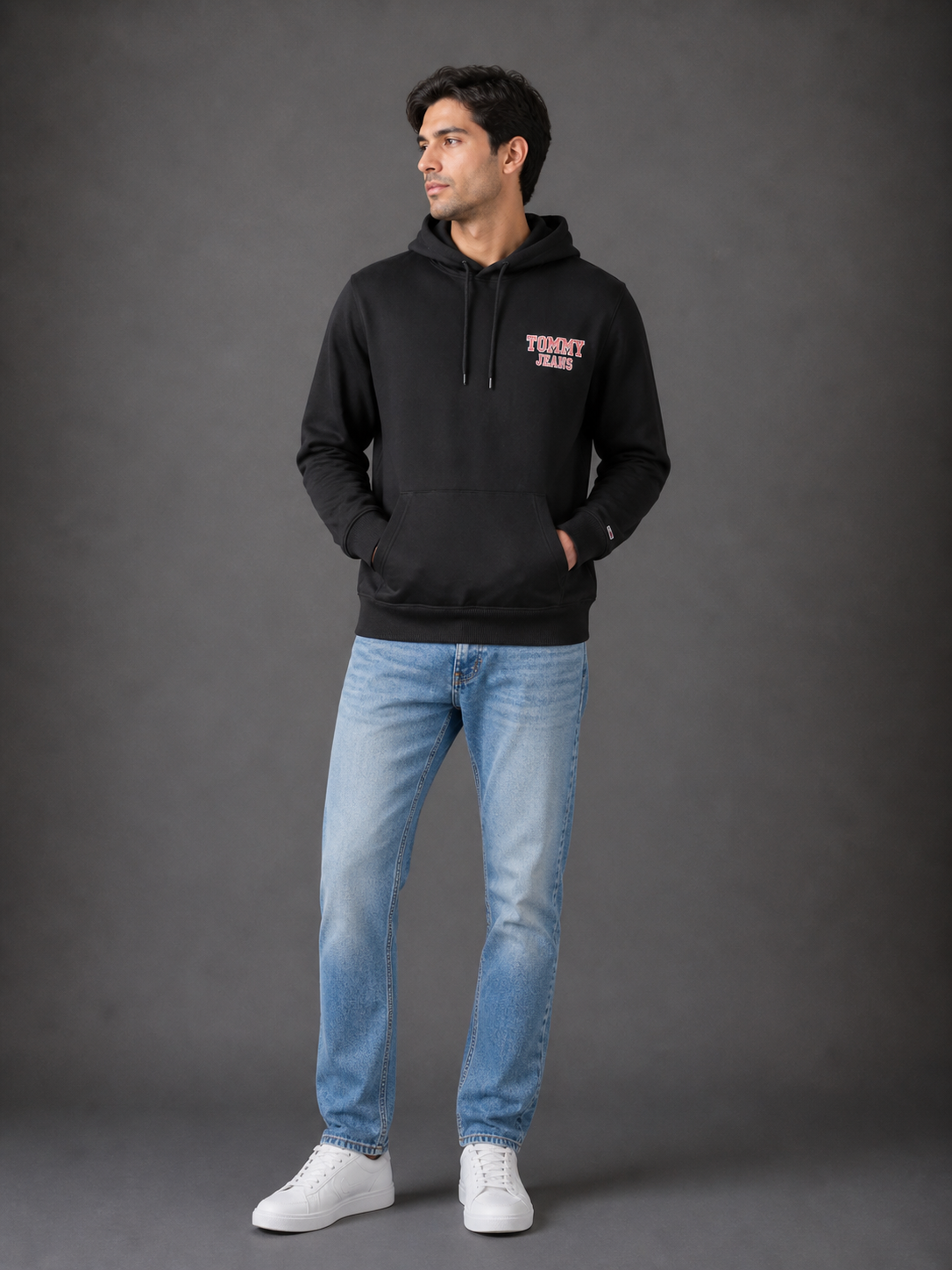 TOMMY HILFIGER - SWEAT À CAPUCHE HOMME NOIR | COLLEKT PARIS