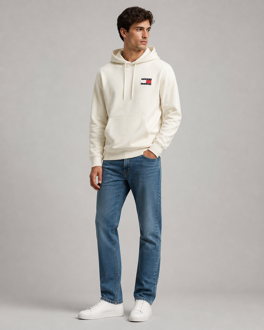 TOMMY HILFIGER - SWEAT À CAPUCHE HOMME BLANC | COLLEKT PARIS