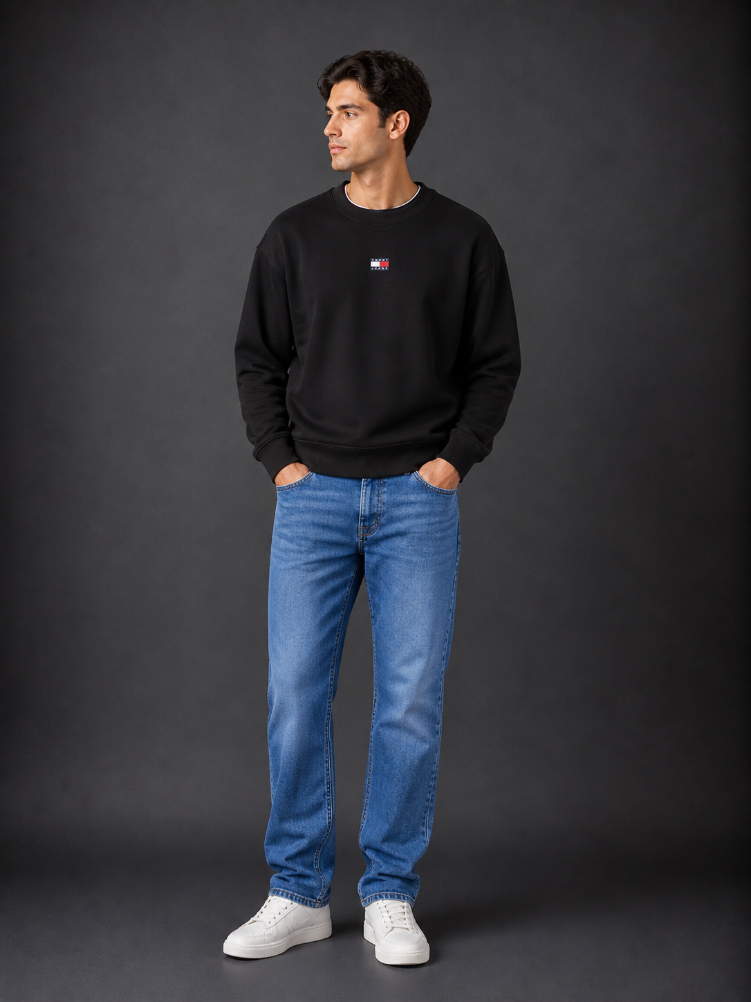 TOMMY HILFIGER - MEN'S BLACK SWEATSHIRT | COLLEKT PARIS