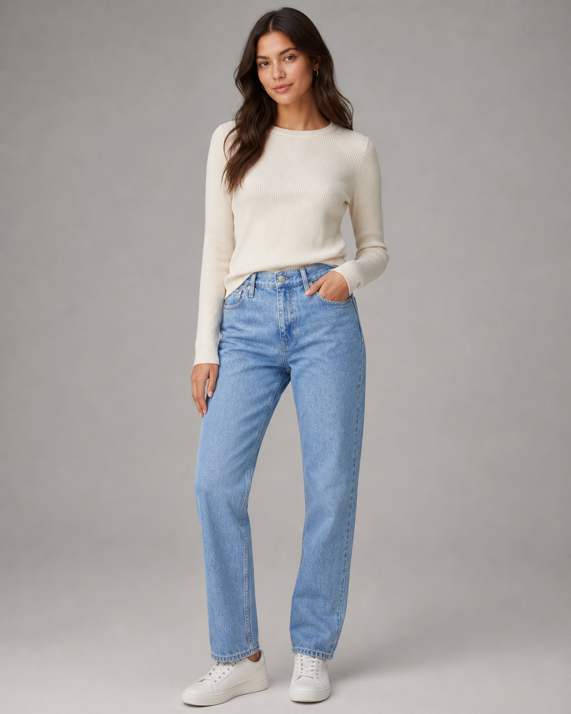 CALVIN KLEIN - JEAN MOM FEMME BLEU CLAIR | COLLEKT PARIS