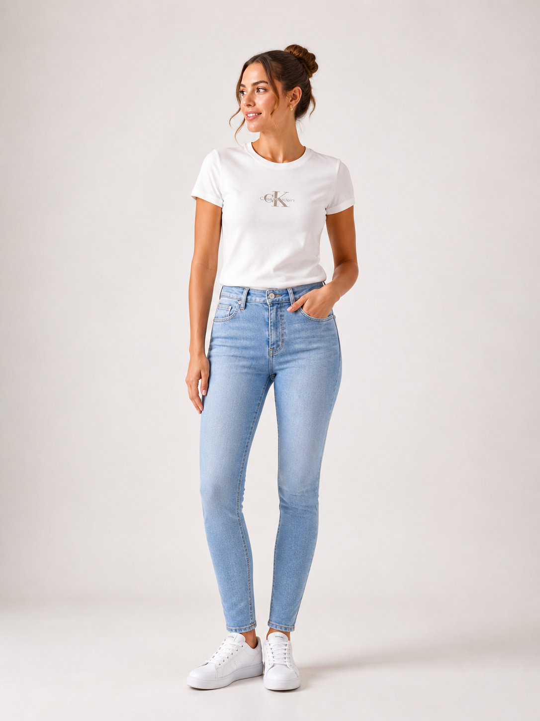 TOMMY HILFIGER - JEAN SKINNY FEMME SYLVIA HIGH BLEU | COLLEKT PARIS