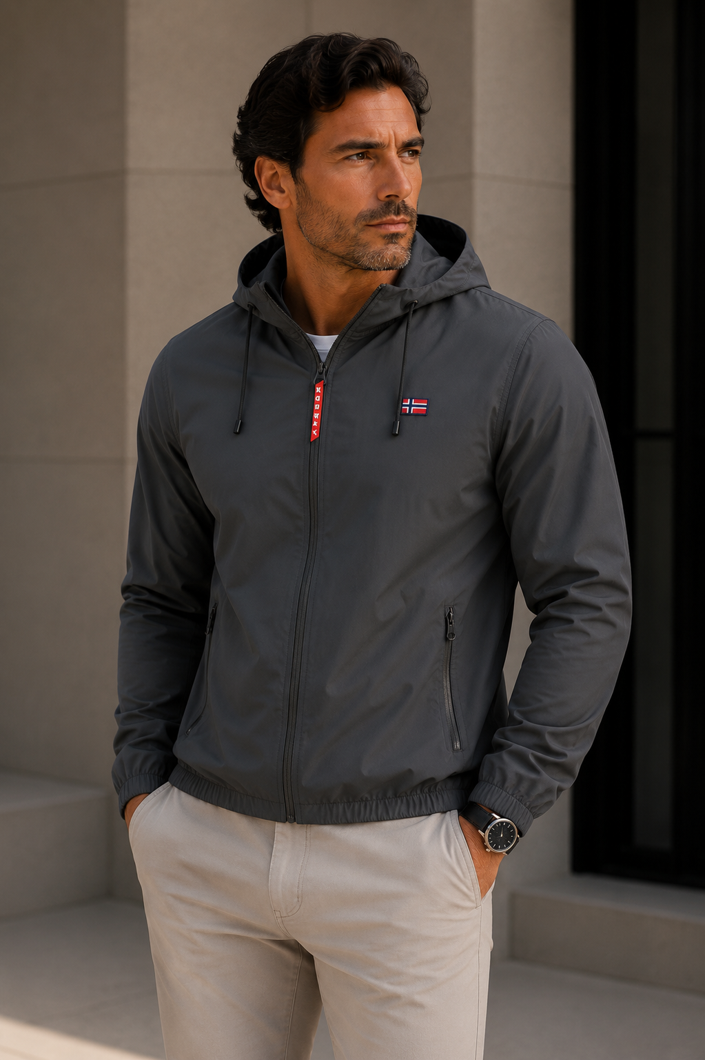 NORWAY 1963 - VESTE SOFTSHELL HOMME NOIRE À CAPUCHE | COLLEKT PARIS