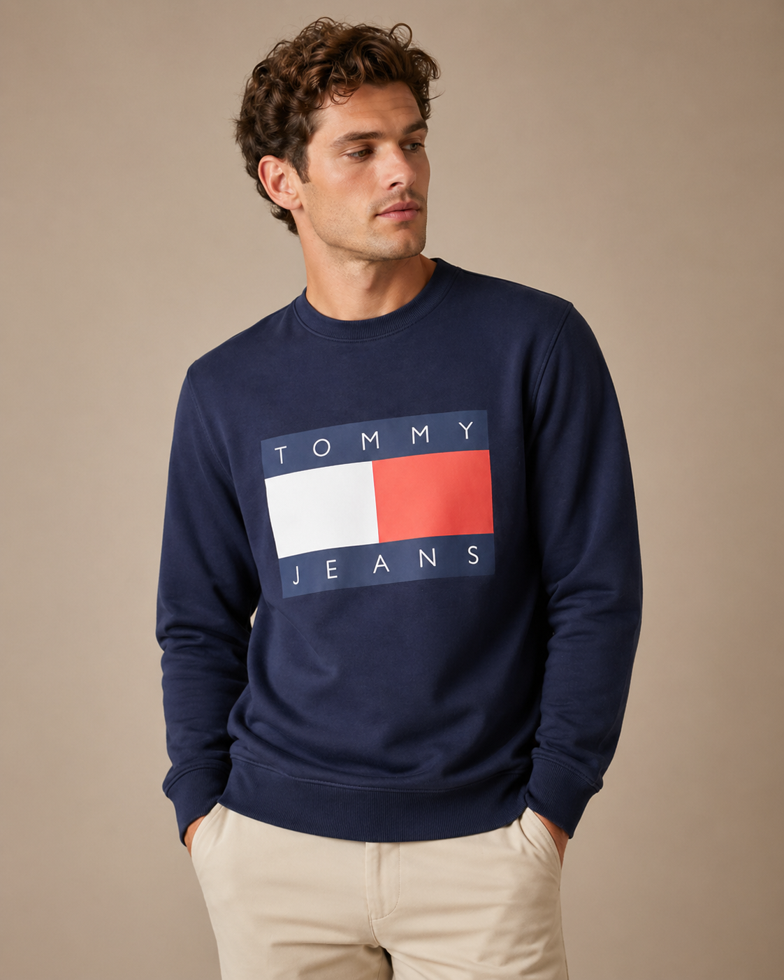 TOMMY HILFIGER - SWEATSHIRT HOMME BLEU EN COTON | COLLEKT PARIS