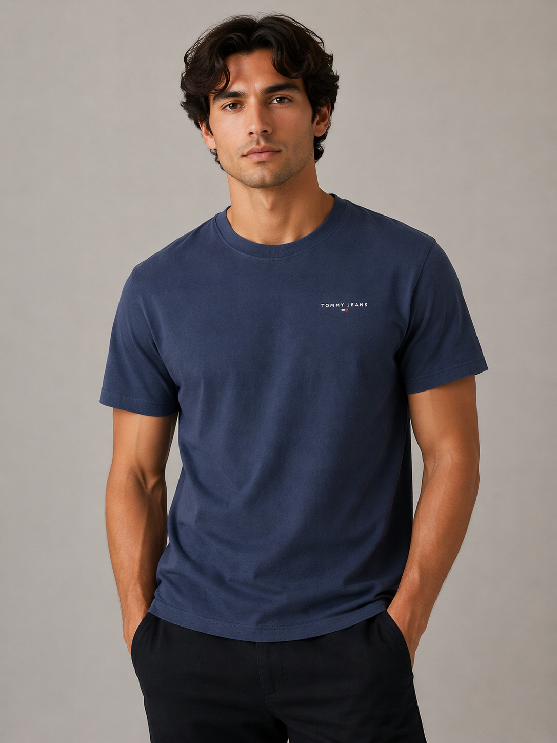 TOMMY HILFIGER - T-SHIRT HOMME BLEU EN COTON | COLLEKT PARIS