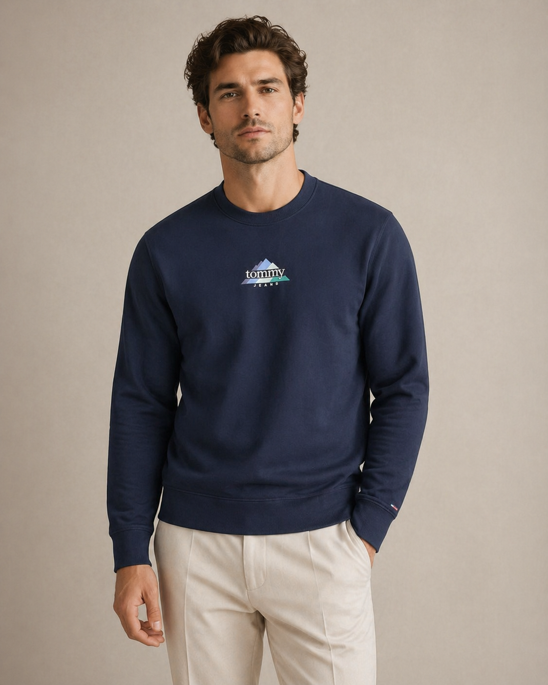 TOMMY HILFIGER - SWEATSHIRT HOMME BLEU EN COTON | COLLEKT PARIS
